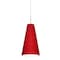 Besa Lighting Cierro Cord Pendant, Ruby Matte, Satin Nickel Finish, 1x100W Incandescent 1JT-4124RM-SN - alternate 1